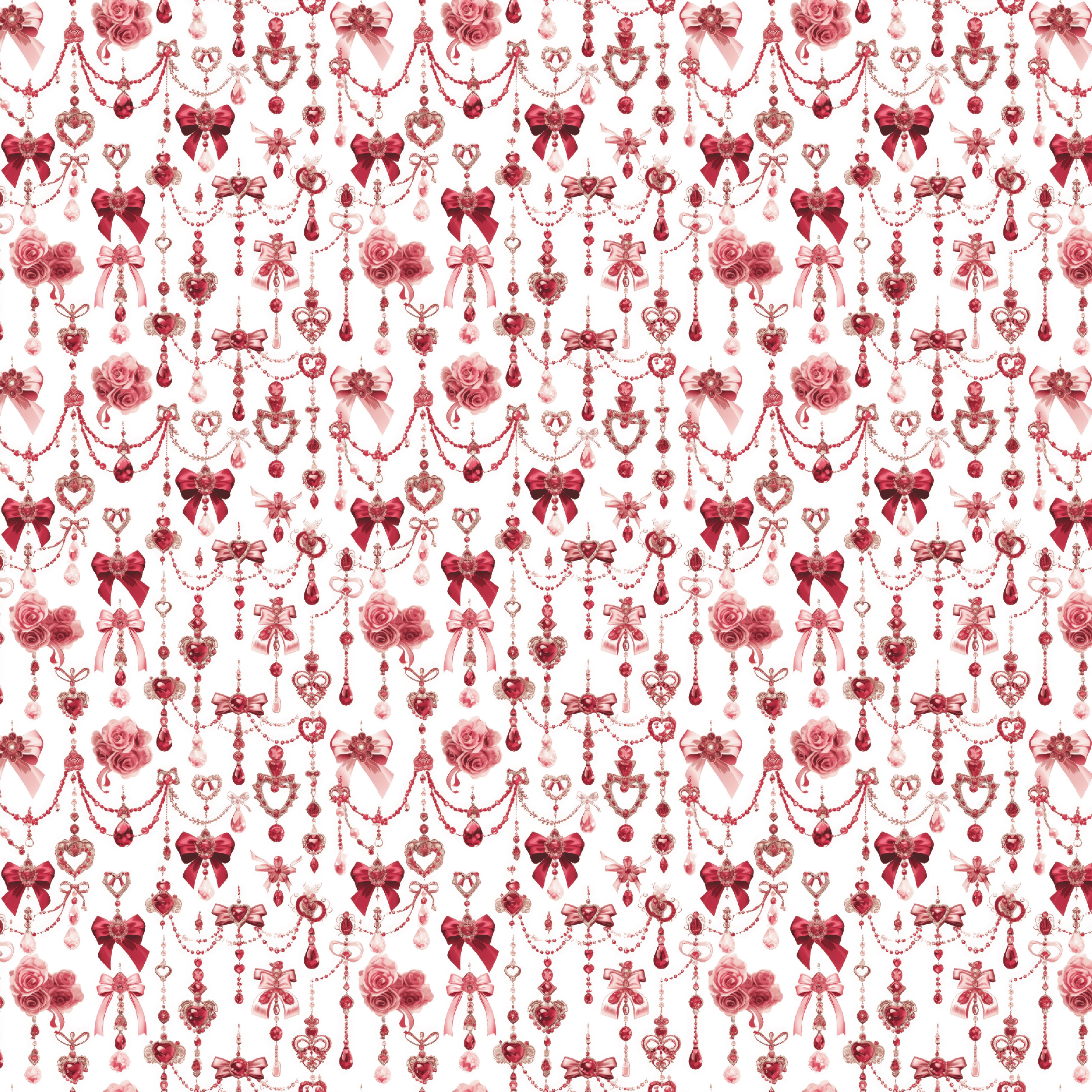 P1201 | Red Bows & Ribbons Pattern Acrylic Sheets - CMB Pattern Acrylic
